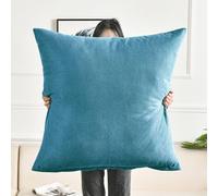 Decorative Pillow Covers Cushion Covers 50x50, 60 x 60,70x70,80x80 cm Super King Size Square Extra Large Pillow Protectors with Invisible Zipper pillowcases for Bed Sofa Couch ( Color : Blue , Size :
