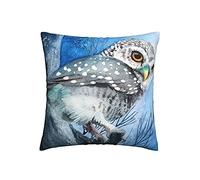 Decorative Pillowcase Watercolor Owl On Tree Branch 45X45Cm, Throw Pillows Covers Double Sided Throw Pillows Case For Home Car Living Room