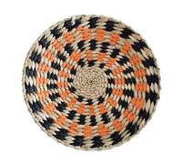 Decorative Placemats, 20-30CM Natural Hand-Woven Placemats Round Boho Rattan Water Hyacinth, Rustic Braided Wicker Table Mats for Dining(A7,20cm)
