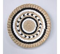 Decorative Placemats, 20-30CM Natural Hand-Woven Placemats Round Boho Rattan Water Hyacinth, Rustic Braided Wicker Table Mats for Dining(A20,30cm)
