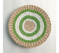 Decorative Placemats, 20-30cm Round Boho Rattan Placemats Natural Hand-Woven Water Hyacinth, Rustic Braided Wicker Table Mats for Dining(A8,20cm)