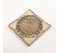 Decorative Placemats, 30-40 * 30cm Round/Elliptic/Flower Shaped Woven Placemats,Natural Water Hyacinth/Corn Husk Place mats, Braided Straw Table Mats for Dining(Natural16,30 * 30CM)