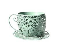 Decorative Planter | Retro Large Teacup Hollow - Flower Pots for Indoor Plants | for Home Outdoor Garden Yard Patio Porch Landscape Pathway Gardening Planting