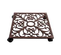 Decorative Planter Trolley Cast Iron Pot Wheels Heavy Duty Garden Accessory