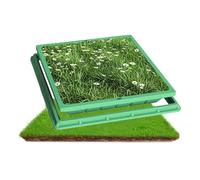 Decorative Planting Pot Cover, Removable Invisible Composite Resin Sewer Cover, Hidden Square Drain Lid, 100x100CM (39.4x39.4IN) for Garden and Landscaping