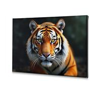 Decorative Plates A Majestic Tiger With Striking Orange Fur And Bold Black Stripes. Canvas Decorative Picture Wall Decor Wall Art(20x30cm)