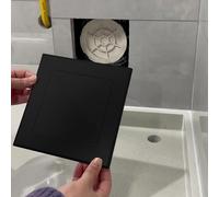 Decorative Plumbing Access Panel ABS Plastic, Self-adhesive Inspection Hatch Removable Opening Cover Plate, Universal Revision Hole Cover(Black,125x125 mm/4.9x4.9 in)