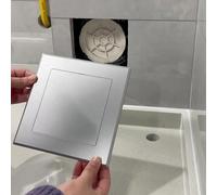 Decorative Plumbing Access Panel ABS Plastic, Self-adhesive Inspection Hatch Removable Opening Cover Plate, Universal Revision Hole Cover(Silver,125x125 mm/4.9x4.9 in)