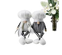 Decorative Plush Gnome - Swedish Tomte Chef's Hat Plush Toy for Shelf, Office, Kitchen, Garden, Cute Faceless Ornament | Seasonal Holiday Decoration For Halloween Thanksgivin