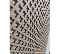 Decorative Primed Panel, Wall partition,Oregon Radiator Screen, Furniture Decoration, Laser Cut from 6mm Thick MDF Board (Size 1200mm x 620mm) Cross Pattern (015A) Made in The UK (Primed White)