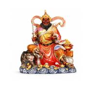 Decorative Prosperity Statue Brass Sculpture with Ingot and Crown, Carved Base for Home Altars, Office Desks, Shop Displays, Cultural Decor