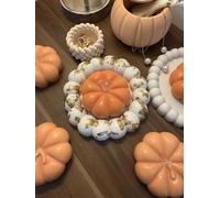 Decorative Pumpkin Shaped Scented Candles, with Velvety Rose and Oud frangrance and are Made with Pure Soy Wax, Best for Halloween Parties and Fall Home Decor