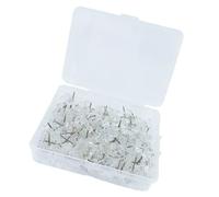 Decorative Push Pin 100Pcs Clear Flower Head Pushpin Cork Notice Board Thumb Tacks For Office Bulletin Cork Wall Hanging Push Pins