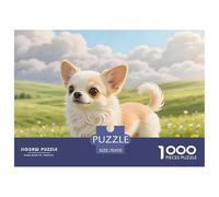 Decorative Puzzle Creations 70x50cm/1000pcs & Focus-Boosting Jigsaws: Adult Jigsaw Puzzles Pet Dog & 1000-Piece Puzzle Fun Chihuahua