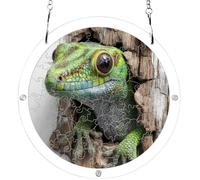 Decorative puzzle suncatcher Green 3d Reptile