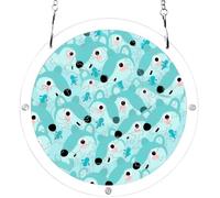 Decorative puzzle suncatcher kit Cartoon Cute Mouse Green