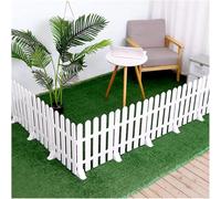 Decorative PVC Garden Picket Fencing - 4 PCS White Animal Barrier Edging Decor for Indoor Outdoor Use, Perfect Protective Partition for Yard, Lawn, Living Room, Bedroom, 50x16cm