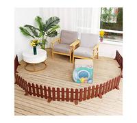 Decorative PVC Garden Picket Fencing - Indoor/Outdoor Animal Barrier Edging Protective Partition for Yard & Lawn 2 PCS Brown 40x50cm Stylish Home Décor