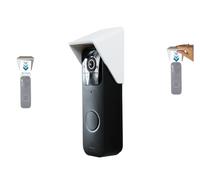 Decorative Rain and Sun Cover - Compatible with Blink Video Doorbell 1st Generation (42 mm Width Only) - Weatherproof Anti-Glare Protective Housing - Flat (White)