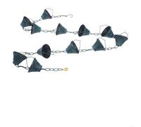 Decorative Rain Chain Made of Iron for Outdoor Water Flow Management with Elegant Geometric Pattern Design (Bronze Color)