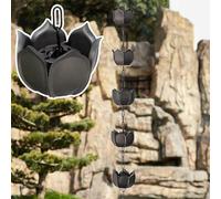 Decorative Rainwater Diverter Lotus Cups Downspout Chain, Enhances Garden Aesthetics with Functional Water Feature Design
