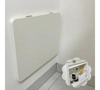 Decorative Rectangle Breaker Box Cover Panel, Flip-Open Electrical Panel Cover Frame, Lightweight Home Wall Circuit Breaker Panel Fuse Boxes(White,9.8x7.8in (25x20cm))