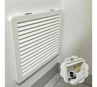 Decorative Rectangle Breaker Box Cover Panel, Flip-Open Electrical Panel Cover Frame, Lightweight Home Wall Circuit Breaker Panel Fuse Boxes(Louvered,15.7x11.8in (40x30cm))