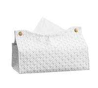 Decorative Rectangular Tissue Box-Case PU Leather Organizer Holder for Bathroom Modern Holder Gold Cover Rectangle