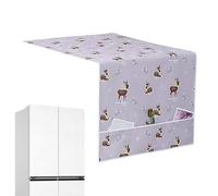 Decorative Refrigerator Covers - Oxford Washing Machine Protector Cover | Dustproof Cover for Washing Machine 67x26 Inch with Storage Bag for Laundry Room Kitchen