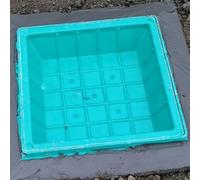 Decorative Resin Manhole Covers for Garden 12''-40'' Sizes Square Invisible Inspection Well Durable Septic Tank Covers for Lawn & Pavement Outdoor Use
