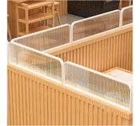 Decorative Restaurant PartitionsStriped Translucent Glass 30x50cm Low Fence for Catering Areas & Hotel CountertopsStylish White Dividers for Enhanced Privacy