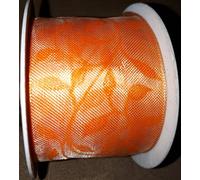 Decorative Ribbon 2 Metres Long x 40 mm Wide Orange with Floral Pattern