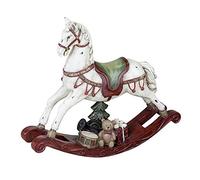 Decorative Rocking Horse, 22 cm, Cream/Red