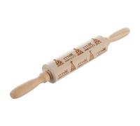 Decorative Rolling Pin, Rolling Pins for Baking, Gifts for Knitters, Holiday Baking Essentials, Boxwood Embossed with Artistic Patterned Design for Cookies, Pastry, Holiday, Christmas (14)