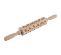 Decorative Rolling Pin, Rolling Pins for Baking, Gifts for Knitters, Holiday Baking Essentials, Boxwood Embossed with Artistic Patterned Design for Cookies, Pastry, Holiday, Christmas (11)