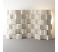 Decorative Room Dividers with Shelves - Space Saving Folding Privacy Screens, No Assembly Required for Easy Room Separation