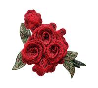 Decorative Rose Embroidered Sewing on Sticker Flower for Clothes Sewing Fabric Applique Supplies Decorative Flower