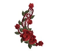 Decorative Rose Embroidered Sewing on Sticker Flower for Clothes Sewing Fabric Applique Supplies Decorative Flower