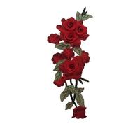 Decorative Rose Embroidered Sewing on Sticker Flower for Clothes Sewing Fabric Applique Supplies Decorative Flower