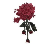 Decorative Rose Embroidered Sewing on Sticker Flower for Clothes Sewing Fabric Applique Supplies Decorative Flower