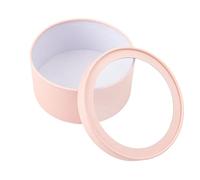 Decorative Round Floral Display Bucket with Secure Lid Great for Wrapping and Celebrations Windowed Flower Packaging Box MothersDay Flower Bucket