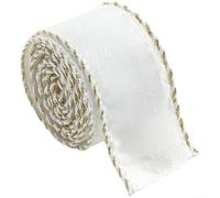 Decorative Satin Ribbon 3 5cm*2m for Christmas Present Box Wrapping and Bow Making, Fabric Material Designed for Various Festive Applications (A)