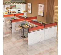 Decorative Screen Desk Partitions - Privacy Screen Panel with Metal Frame for Teahouse, Coffee Shop, Hotel - Low Fence Countertop Divider