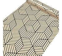 Decorative Self Adhesive Vinyl Gold and Black Geometric Shelf Drawer Liner Paper Wallpaper for Furniture Cabinets Dresser Drawer Table Vanity Walls Arts Crafts Decal Removable 45CMX3M