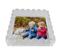 Decorative Serving Tray - Acrylic Scalloped Tray, Scalloped Acrylic Tray Clear Scalloped Acrylic Tray Picture Frame Customizable With Photos, Art And Messages, Includes Non-slip Mat