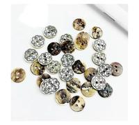 Decorative Sewing Buttons10 PC Retro Love Heart Four Leaf Clover Mother of Pearl 2-Holes Flatback Button Crafts Supply DIY Accessory-10PC(11.5MM)