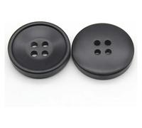 Decorative Sewing Buttons10PCs 21/25/30mm Resin Buttons Scrapbooking 4 Holes Round Button DIY Coat Garment Handmade Clothing(Black,30mm Dia.)