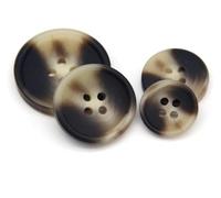 Decorative Sewing Buttons30/10 pcs Resin Imitation Horn Black Large Buttons for Clothing Sweater Suit Coat Vintage Decorations Accessories-NO.4(No.3 Black,30mm 10pcs)