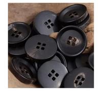 Decorative Sewing Buttons6pcs Spring Summer Suit Buttons Horn Square Hole Dark Brown Shiny Matte Jacket Coat Accessories Overcoat Knitting(Brown,19.8mm (6pcs))