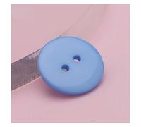 Decorative Sewing Buttons9-30mm Mixed Button Clothing Colorful Double Eye Bread for DIY Resin Scrapbooking Hand Knitting Craft(Sky Blue,40L 25.0 MM 20pcs)